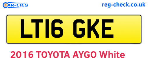 LT16GKE are the vehicle registration plates.
