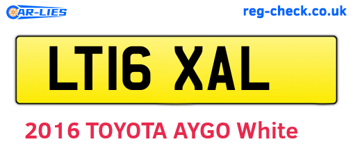 LT16XAL are the vehicle registration plates.