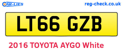 LT66GZB are the vehicle registration plates.