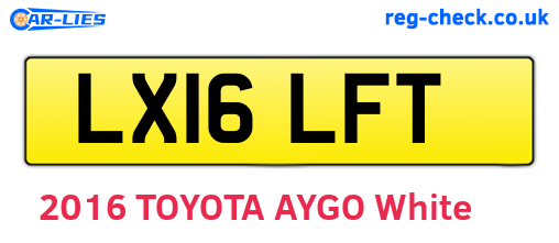 LX16LFT are the vehicle registration plates.