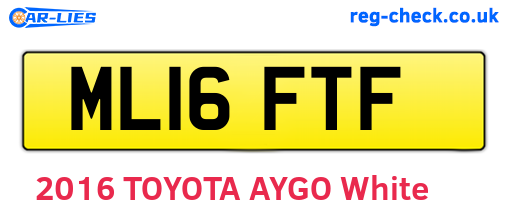 ML16FTF are the vehicle registration plates.