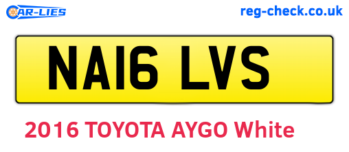 NA16LVS are the vehicle registration plates.