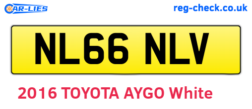 NL66NLV are the vehicle registration plates.
