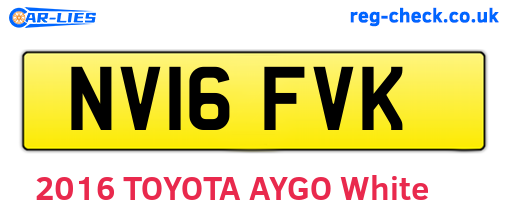 NV16FVK are the vehicle registration plates.