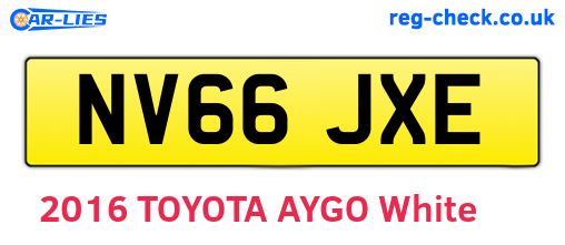 NV66JXE are the vehicle registration plates.