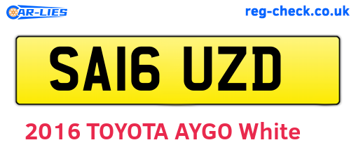 SA16UZD are the vehicle registration plates.