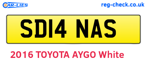 SD14NAS are the vehicle registration plates.