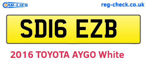 SD16EZB are the vehicle registration plates.