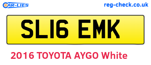 SL16EMK are the vehicle registration plates.