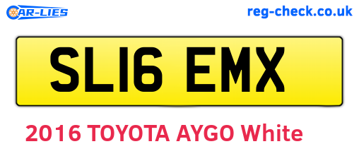 SL16EMX are the vehicle registration plates.