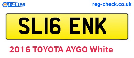 SL16ENK are the vehicle registration plates.