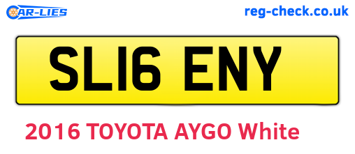 SL16ENY are the vehicle registration plates.