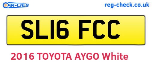 SL16FCC are the vehicle registration plates.