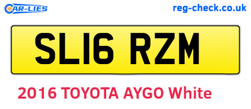 SL16RZM are the vehicle registration plates.