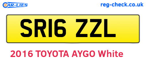 SR16ZZL are the vehicle registration plates.