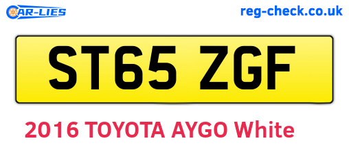 ST65ZGF are the vehicle registration plates.