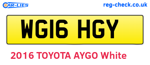WG16HGY are the vehicle registration plates.