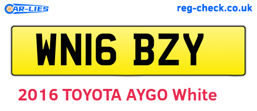 WN16BZY are the vehicle registration plates.