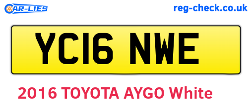 YC16NWE are the vehicle registration plates.