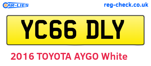 YC66DLY are the vehicle registration plates.