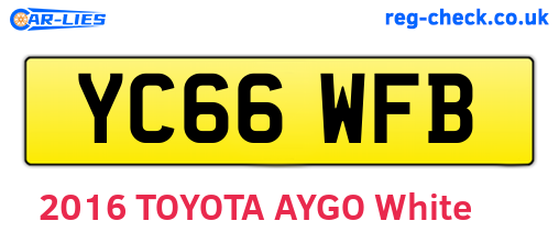 YC66WFB are the vehicle registration plates.