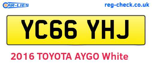 YC66YHJ are the vehicle registration plates.