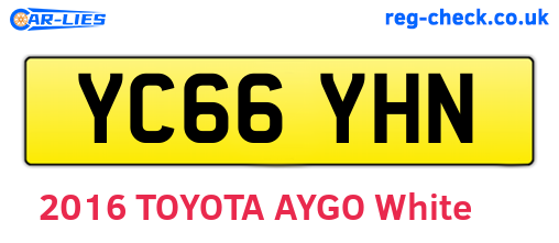 YC66YHN are the vehicle registration plates.