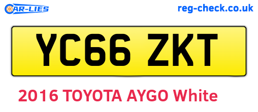 YC66ZKT are the vehicle registration plates.