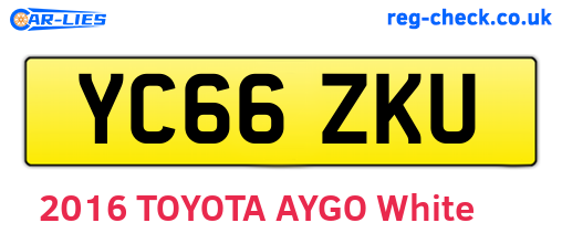 YC66ZKU are the vehicle registration plates.