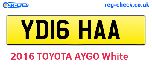 YD16HAA are the vehicle registration plates.