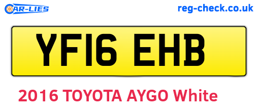 YF16EHB are the vehicle registration plates.