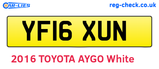 YF16XUN are the vehicle registration plates.