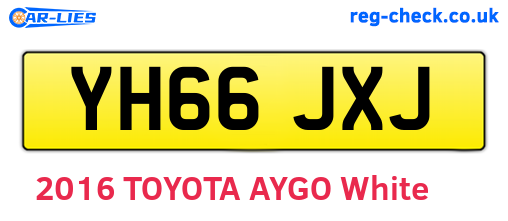 YH66JXJ are the vehicle registration plates.