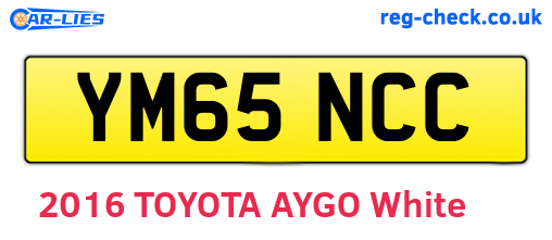 YM65NCC are the vehicle registration plates.
