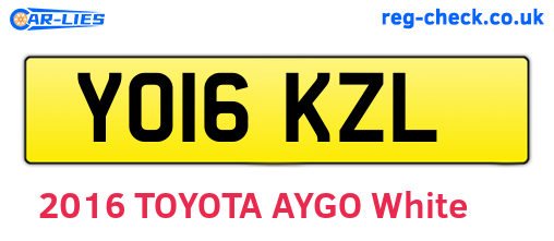YO16KZL are the vehicle registration plates.
