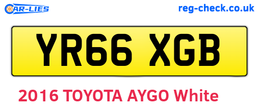 YR66XGB are the vehicle registration plates.
