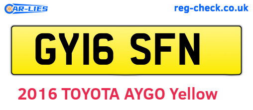 GY16SFN are the vehicle registration plates.