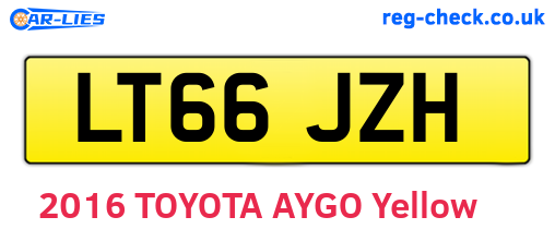 LT66JZH are the vehicle registration plates.