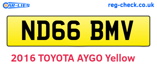 ND66BMV are the vehicle registration plates.
