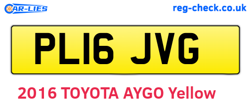 PL16JVG are the vehicle registration plates.