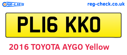 PL16KKO are the vehicle registration plates.