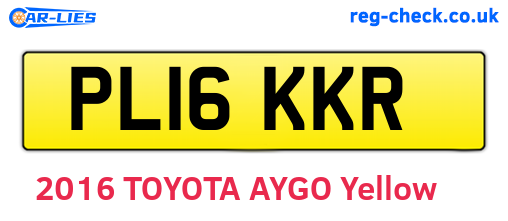 PL16KKR are the vehicle registration plates.
