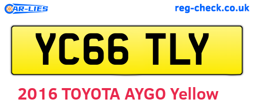 YC66TLY are the vehicle registration plates.