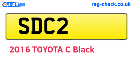 SDC2 are the vehicle registration plates.