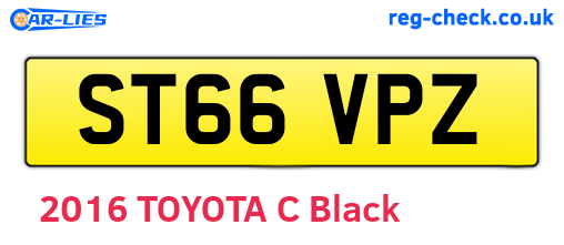 ST66VPZ are the vehicle registration plates.