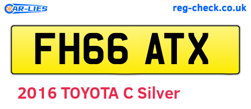 FH66ATX are the vehicle registration plates.