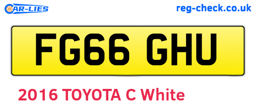 FG66GHU are the vehicle registration plates.