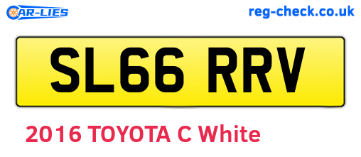 SL66RRV are the vehicle registration plates.