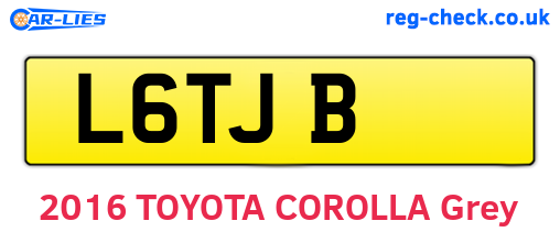 L6TJB are the vehicle registration plates.
