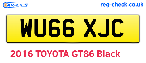 WU66XJC are the vehicle registration plates.